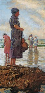 Paddlers on the Seashore