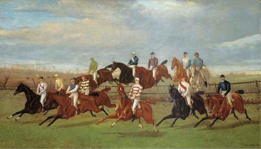 THE LEADING AMATEUR STEEPLECHASE JOCKEYS OF THE DAY IN AN IMAGINARY RACE