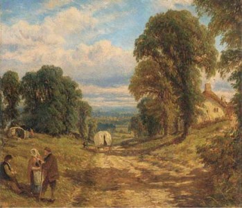 Tinkers in a wooded landscape