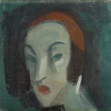 Girl against a Green Background (Dora)