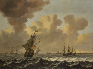 Dutch frigates and other shipping off Vlissingen