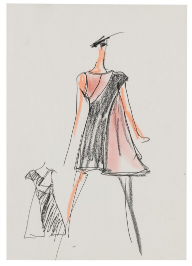 An original sketch for fashion, circa 2010 | Croquis de mode original, vers 2010