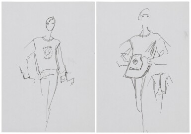 Two sketches for fashion | Deux croquis de mode