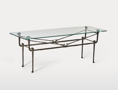 Diego Giacometti, "Berceau" table, modèle aux chats