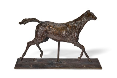 Edgar Degas, Cheval au galop, tournant la tête à droite, les pieds ne touchant pas terre
