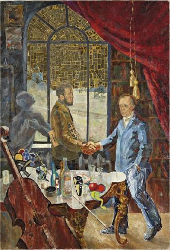 Meeting Between Solzhenitsyn and Böll at Rostropovich's Country House from Sots Art Series