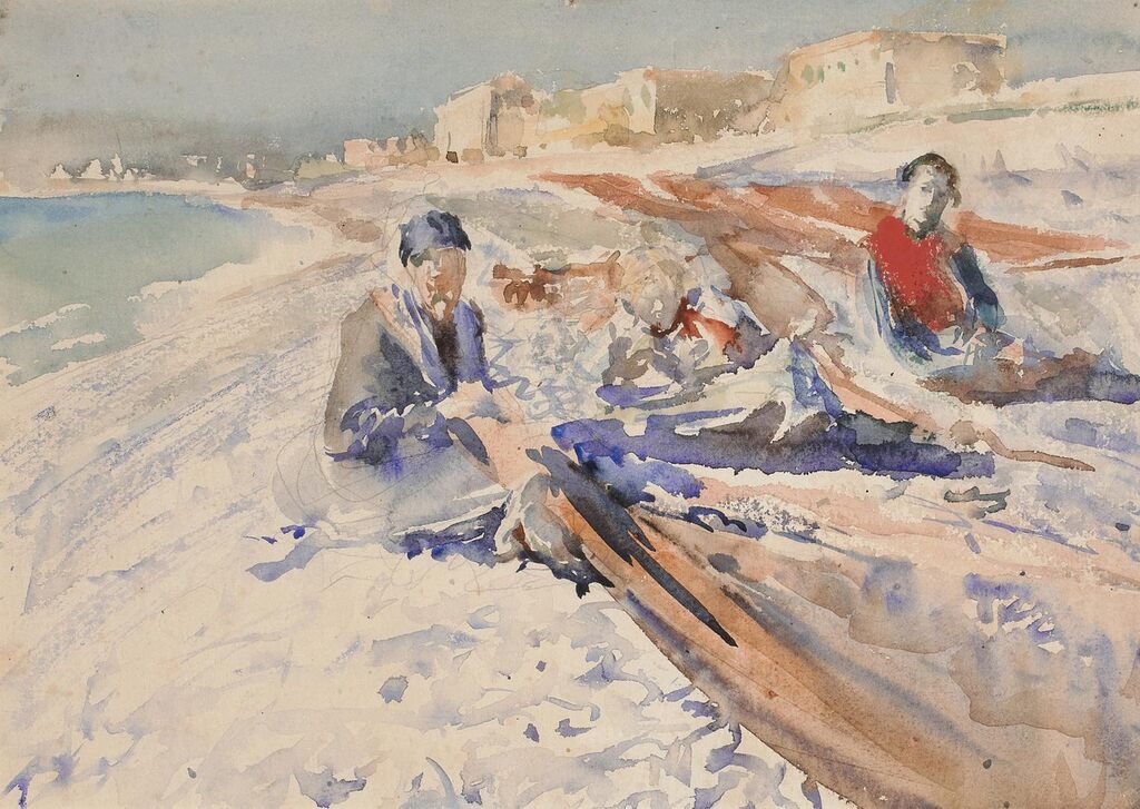 Three Figures on a Beach