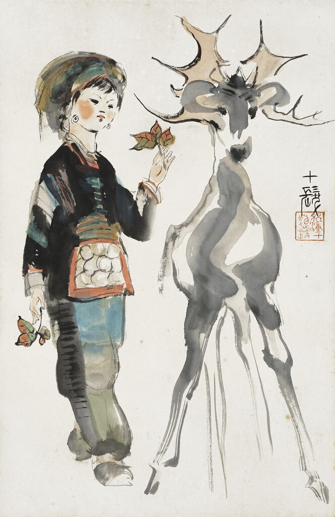Girl and Deer