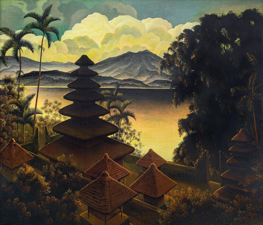 Pagodenlandschaft (Landscape with a Pagoda by a Lake)