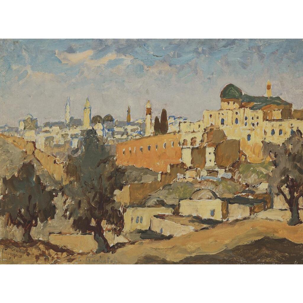 Mosque in Jaffa; and View of Jerusalem from Silwan village