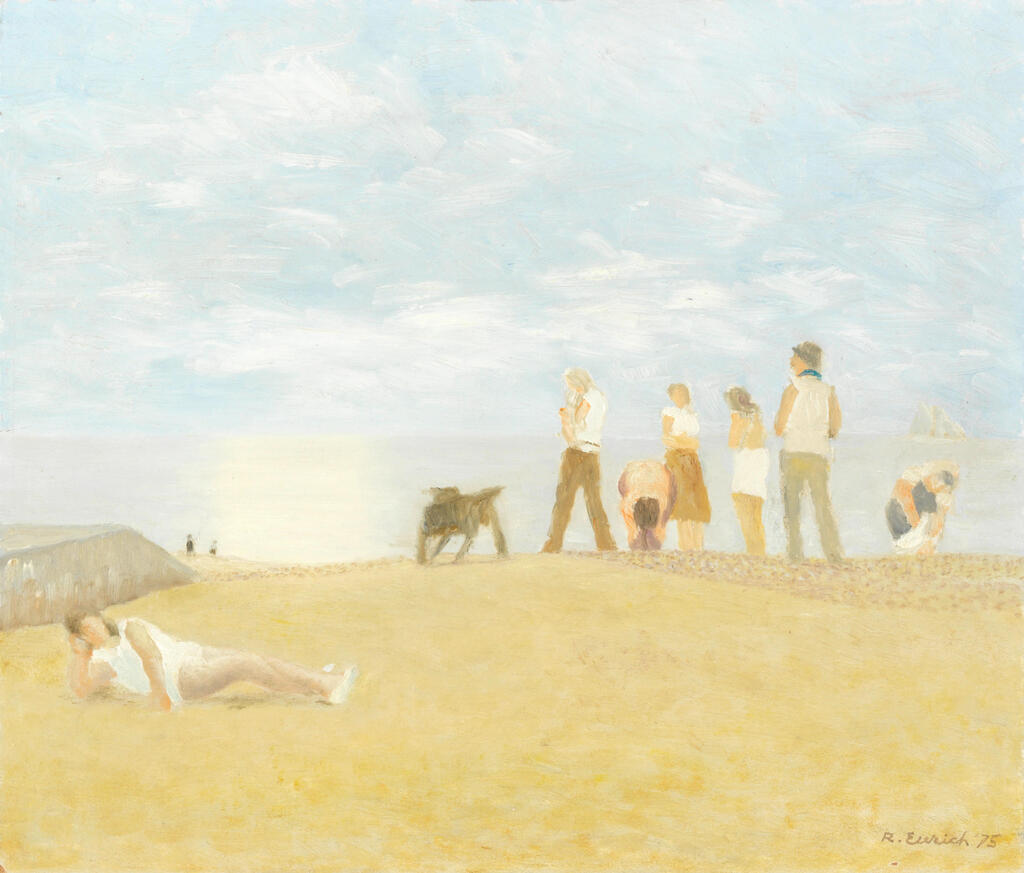 Dog and Figures on a Beach (unframed)