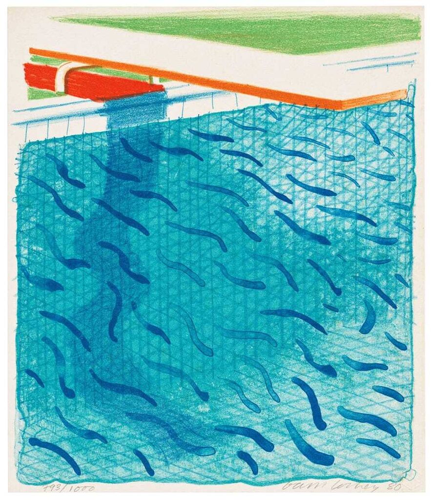 Pool Made with Paper and Blue Ink for Book, from: Paper Pools