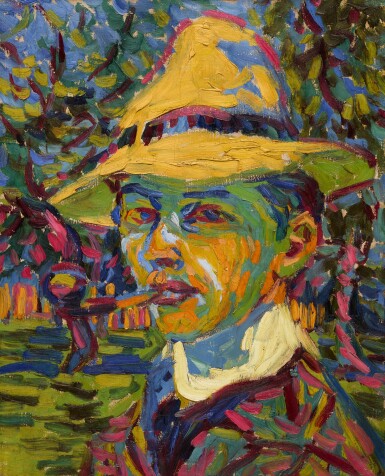 Ernst Ludwig Kirchner, Selbstbildnis mit Pfeife (Self-Portrait with a Pipe)
