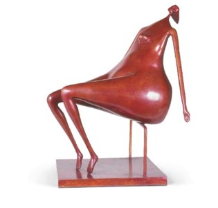 Modelo de trabajo sentada mirando Luna