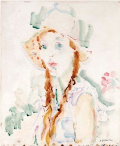 Portrait of a girl with a hat