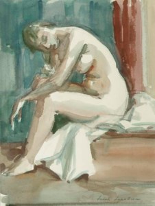 A seated nude