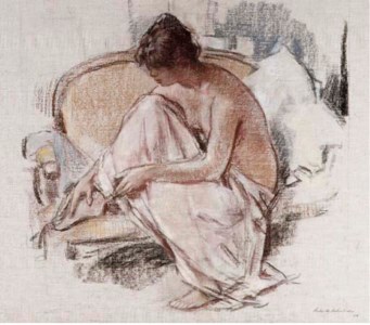 A seated nude