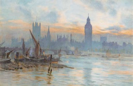 The Houses of Parliament, from across the Thames