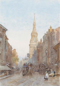 View of Church of Mary-le-Bow, Cheapside