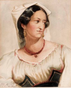 Portait of Eliza O'Neill as Isabella in the fatal marriage, bust-length