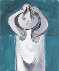 Child with a Green Background