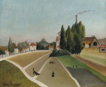 Paysage avec usine