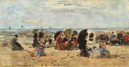 Eugène Boudin, Trouville. Scène de plage