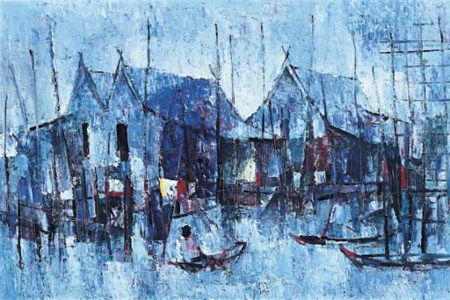 Fishing huts