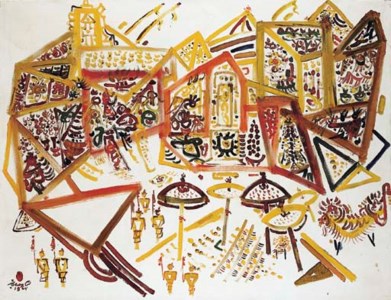Temple scene