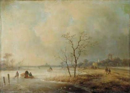 Winter activities on the ice