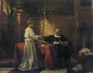 Offering a glass of wine - a study