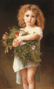 FRENCH, Enfant tenant des fleurs