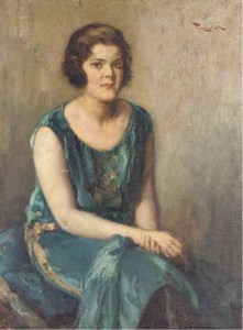An Elegant Lady in a Blue Dress