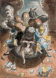 Children Knitting