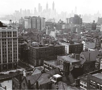 Manhattan Skyline from Hotel St. George, Brooklyn.