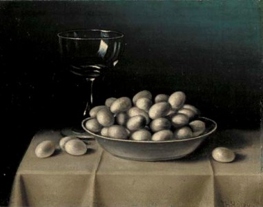 Still Life with Mushrooms; and Still Life with Eggs: Two works
