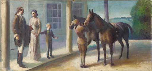 Mural Sketch for Rye Post Office (John Jay at His Home)