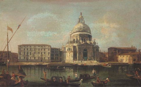 The Basilica of Santa Maria della Salute, Venice, looking south across the Grand Canal