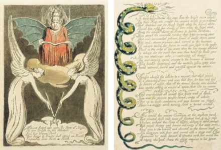 Europe a Prophecy: Two Plates Plate 13: 'In thoughts perturb'd' (Bindman 177, Bentley 33, pp. 154) Plate 14: 'Albion's Angel rose' (Bindman 178; Bentley 33, pp. 154)