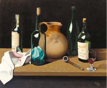 Still life with Jug and Bottle