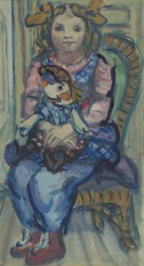 A girl seated