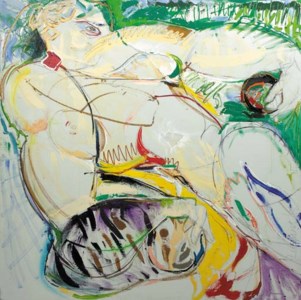 Composition with a male figure