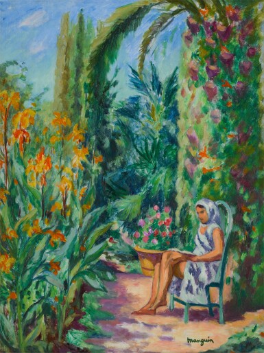 Odette dans le jardin de l'Oustalet