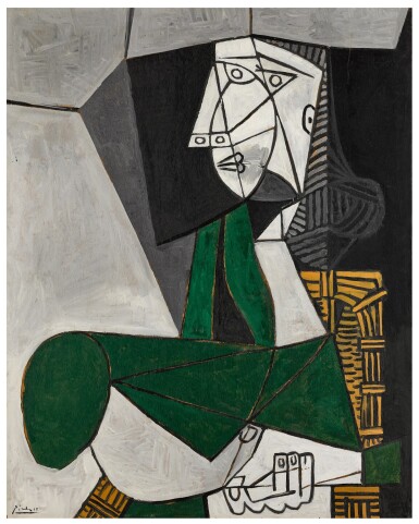 Pablo Picasso, Femme assise en costume vert