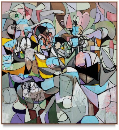 George Condo, Reclining Blue Form 