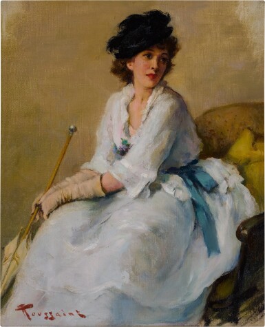 An Elegant Lady with a Parasol