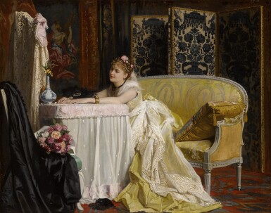Jeune femme écrivant une lettre