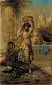 The dancing tambourine girl