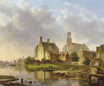 A riverside town