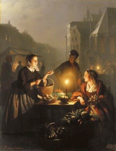 A Moonlit Vegetable Market